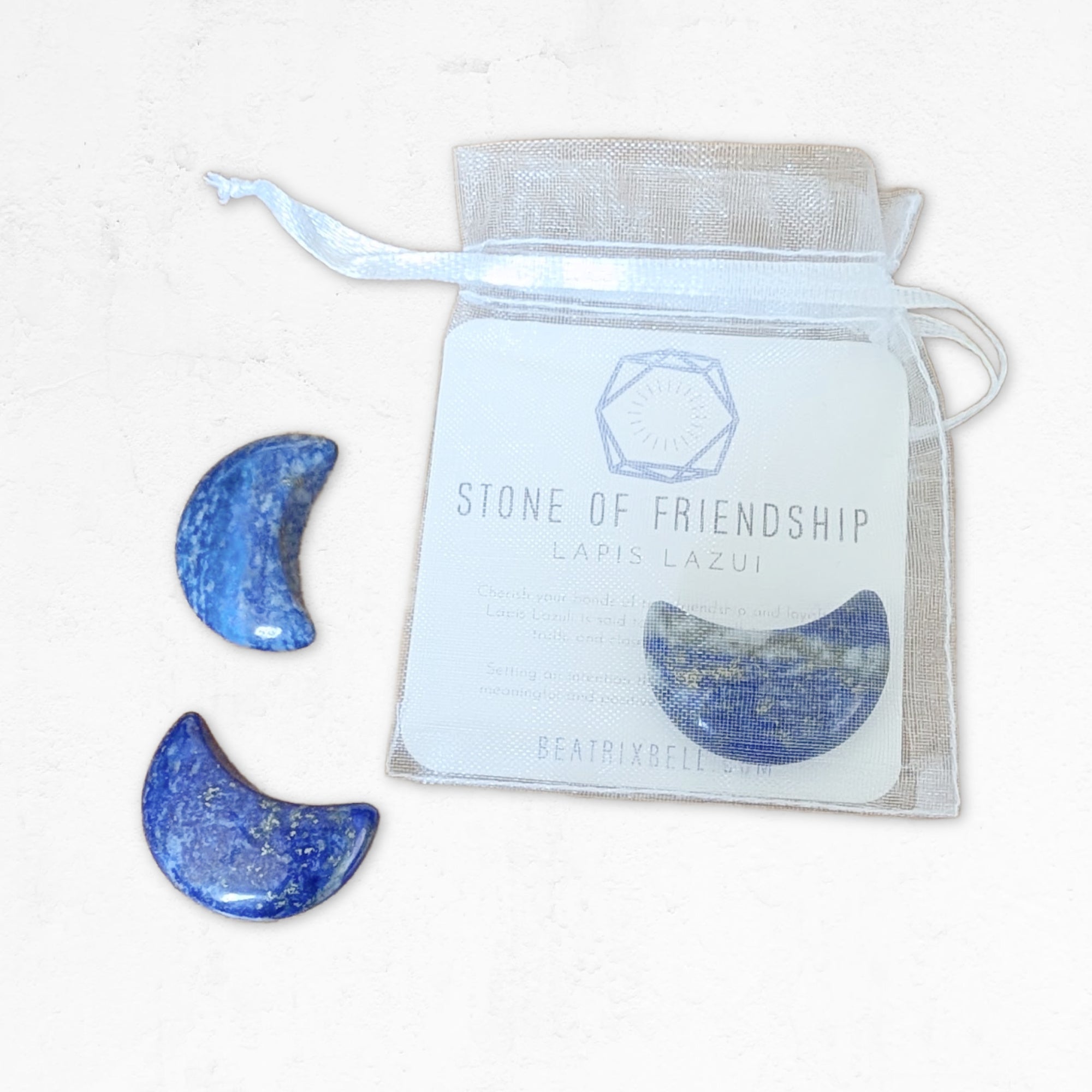 Crystal Curios Pocket Stone • Crescent Moon