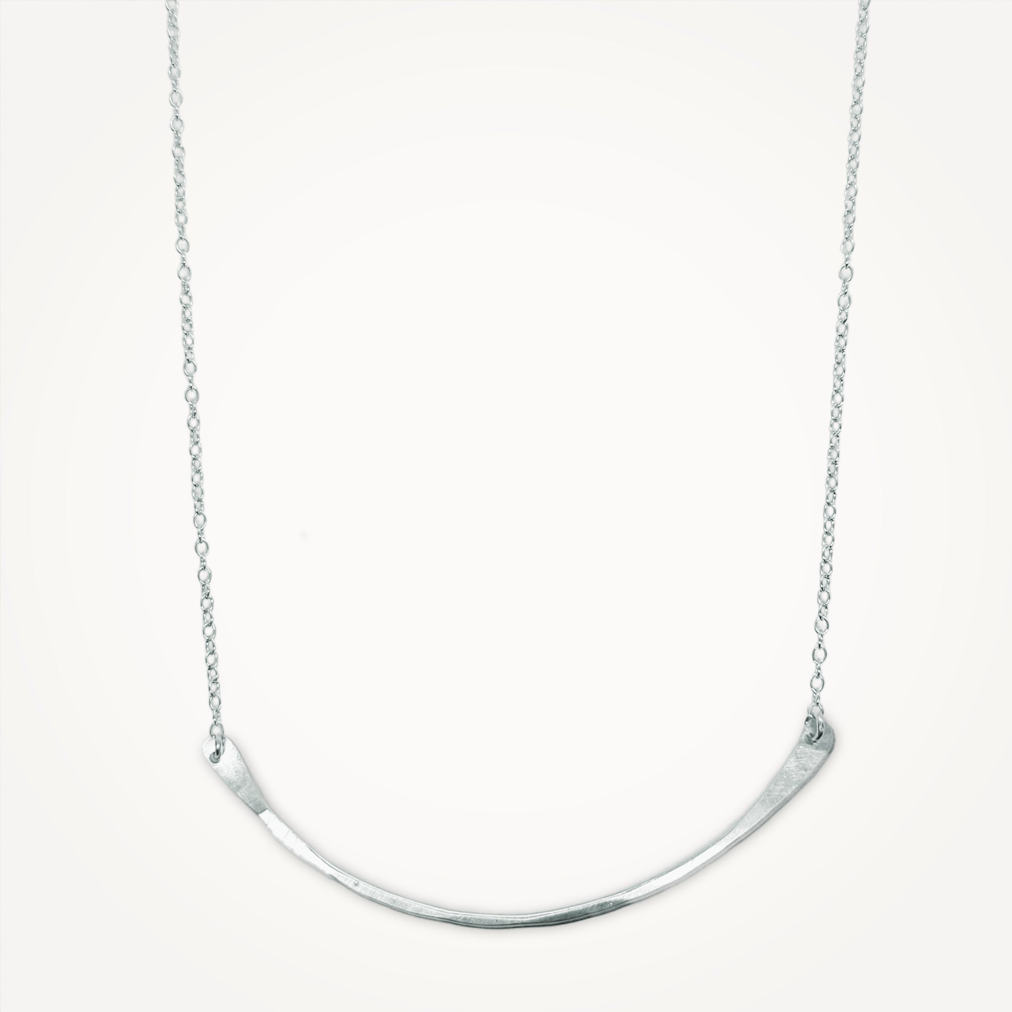 Curved Bar Necklace in Silver or Gold | Beatrixbell