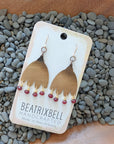 Driftbloom Mysterious Botanical Earrings • Garnet