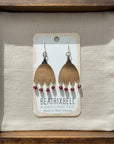 Driftbloom Mysterious Botanical Earrings • Garnet