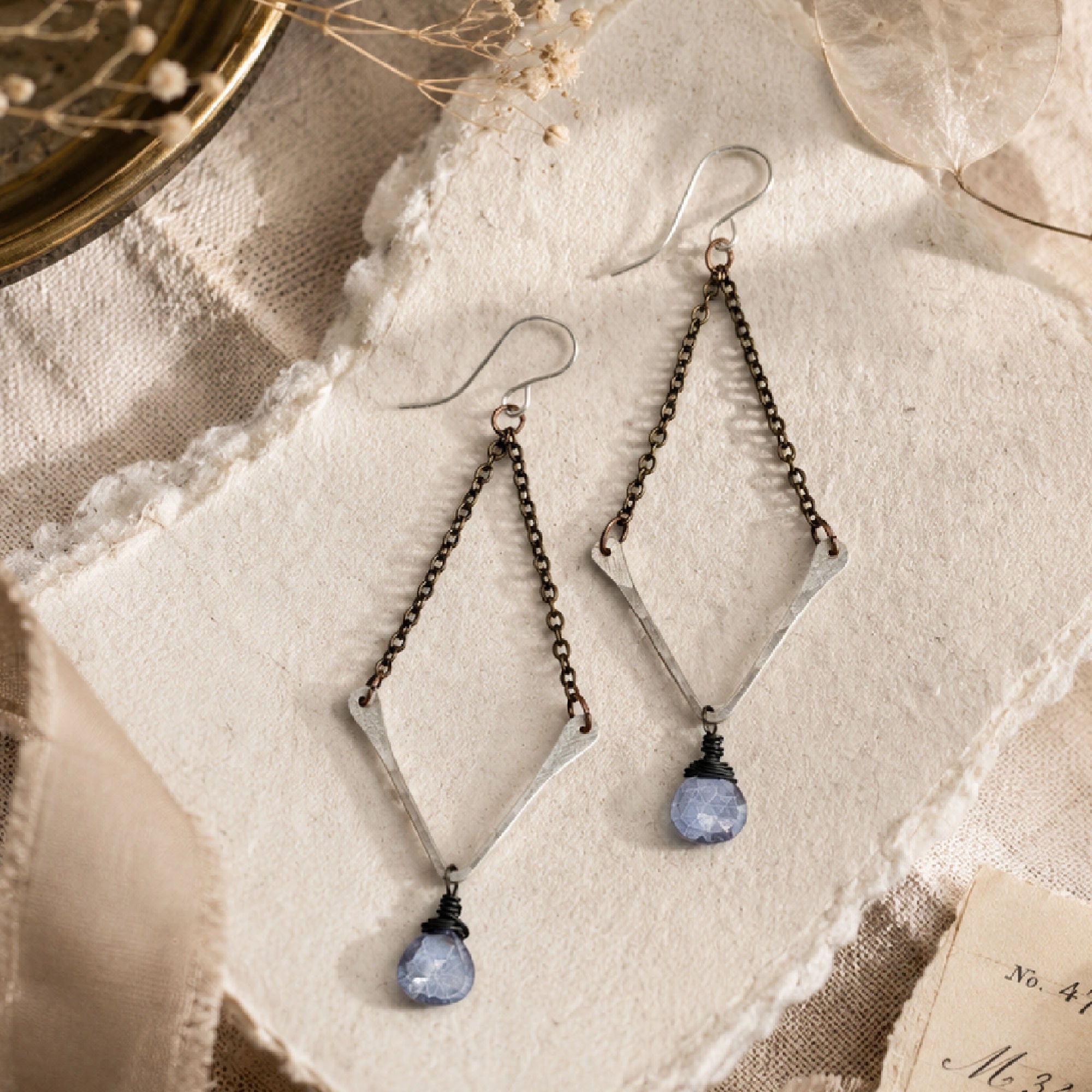 Valley Earrings • Blue Quartz