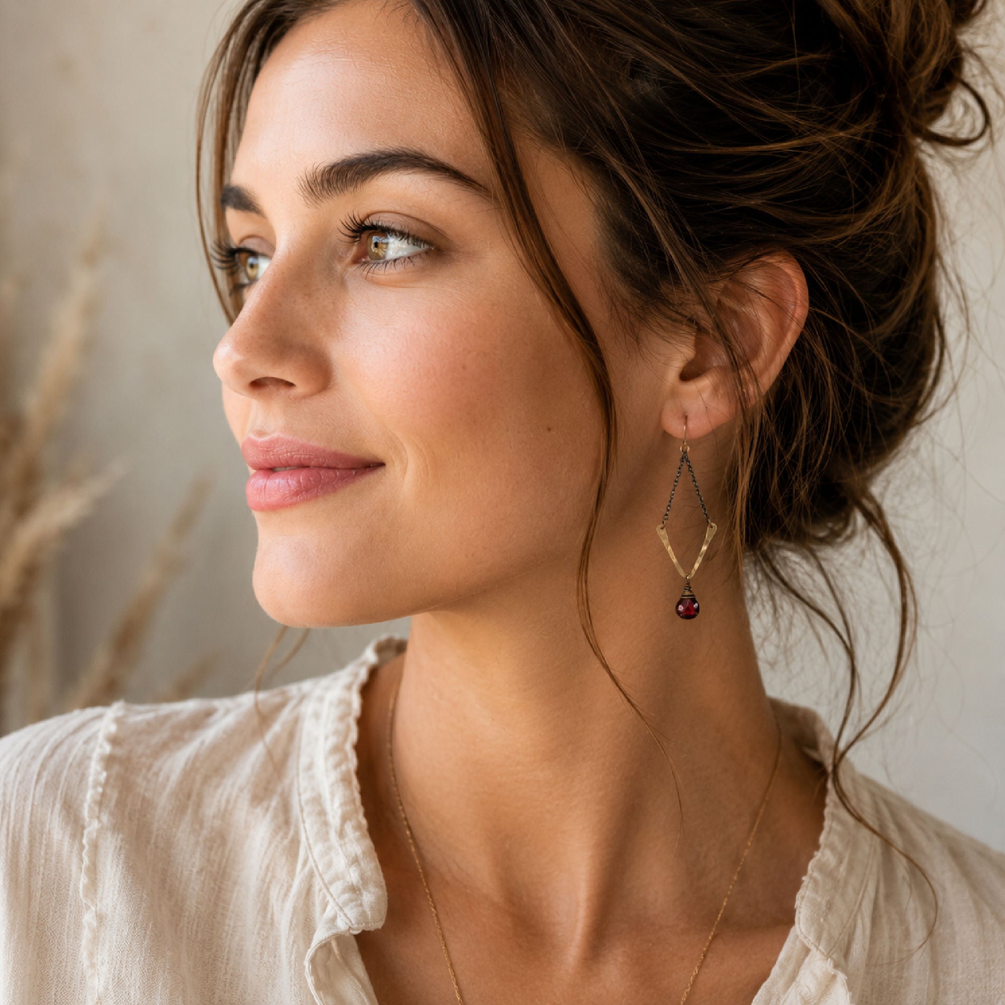 Valley Earrings • Garnet
