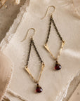 Valley Earrings • Garnet