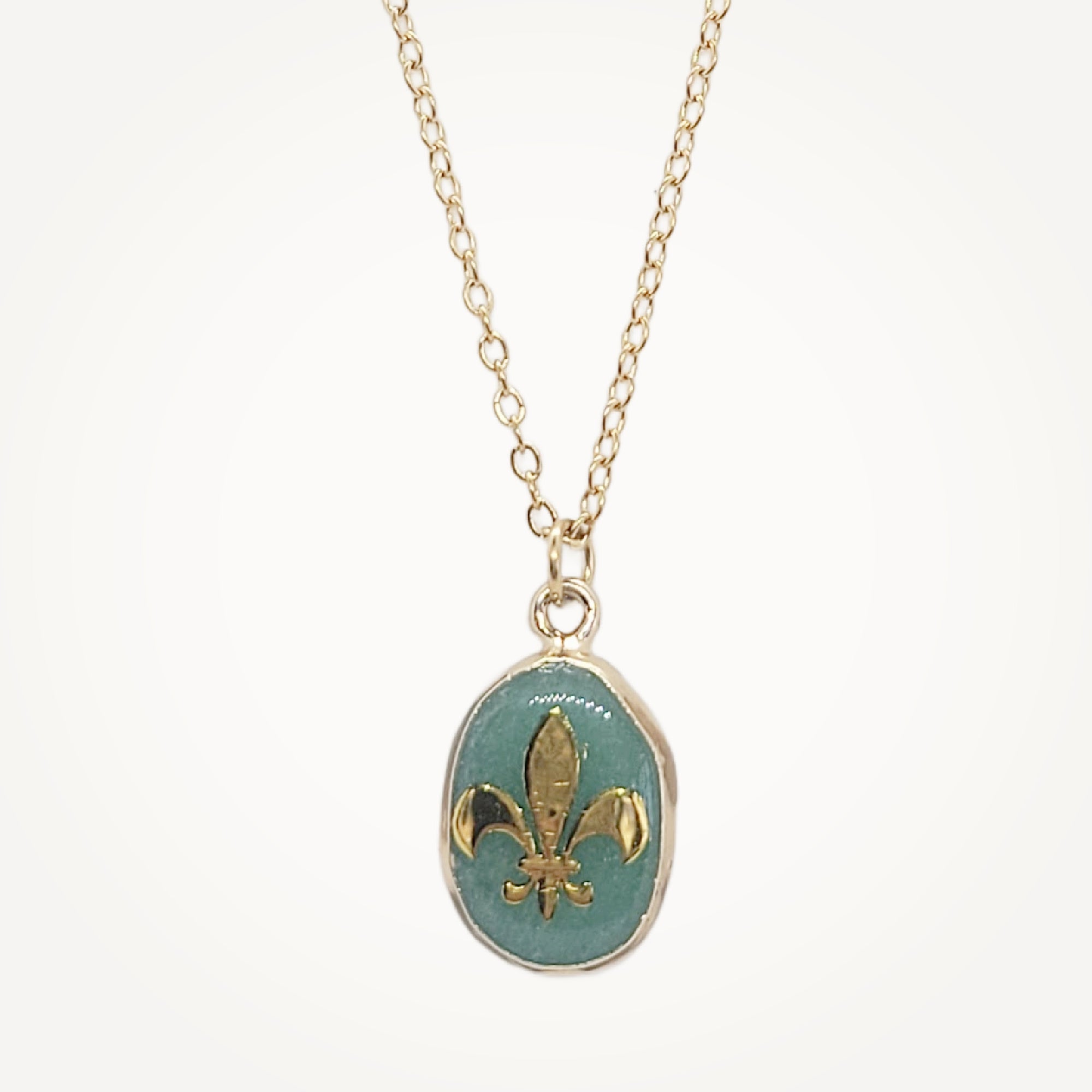 Fleur De Lis Necklace • Choice of Gemstone