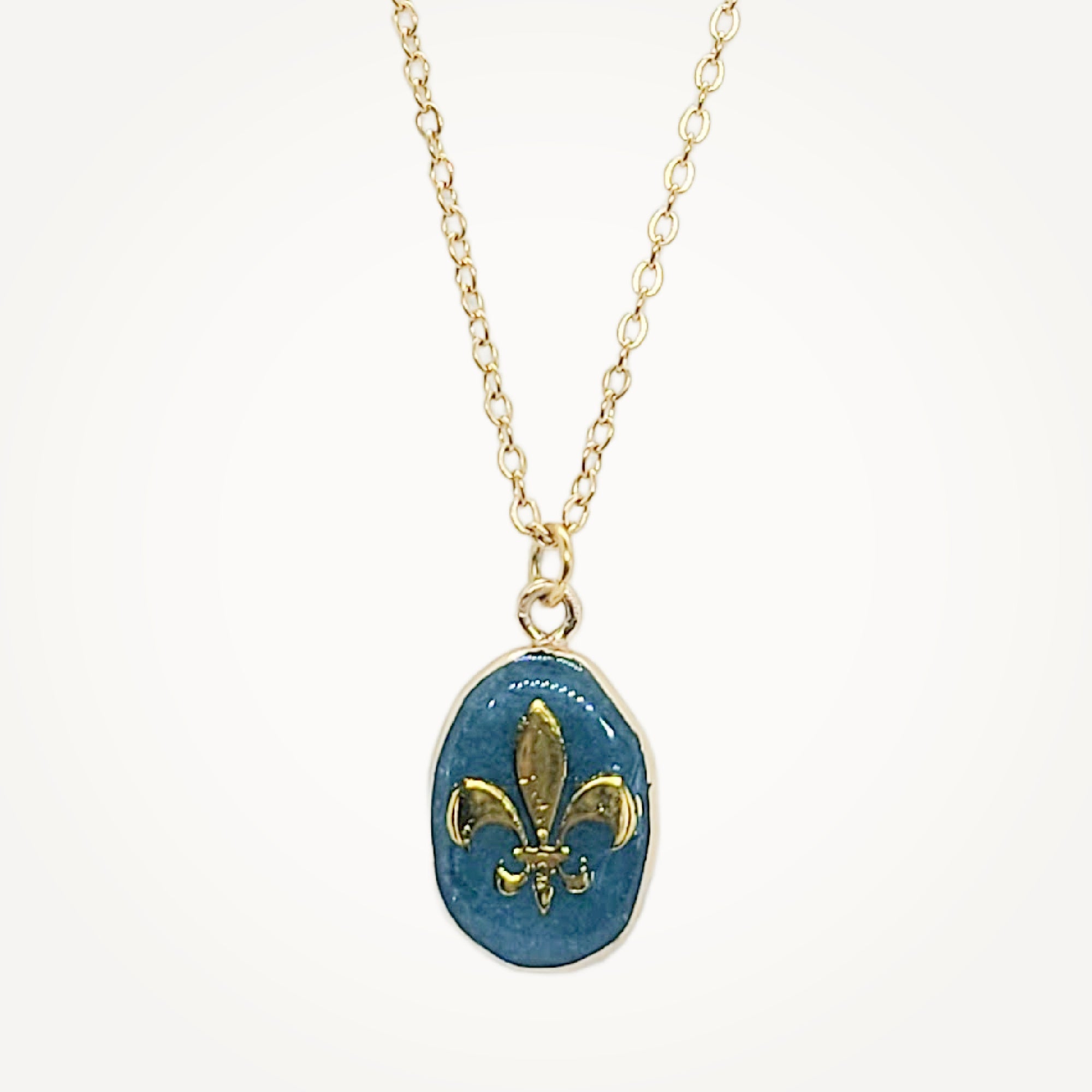 Fleur De Lis Necklace • Choice of Gemstone