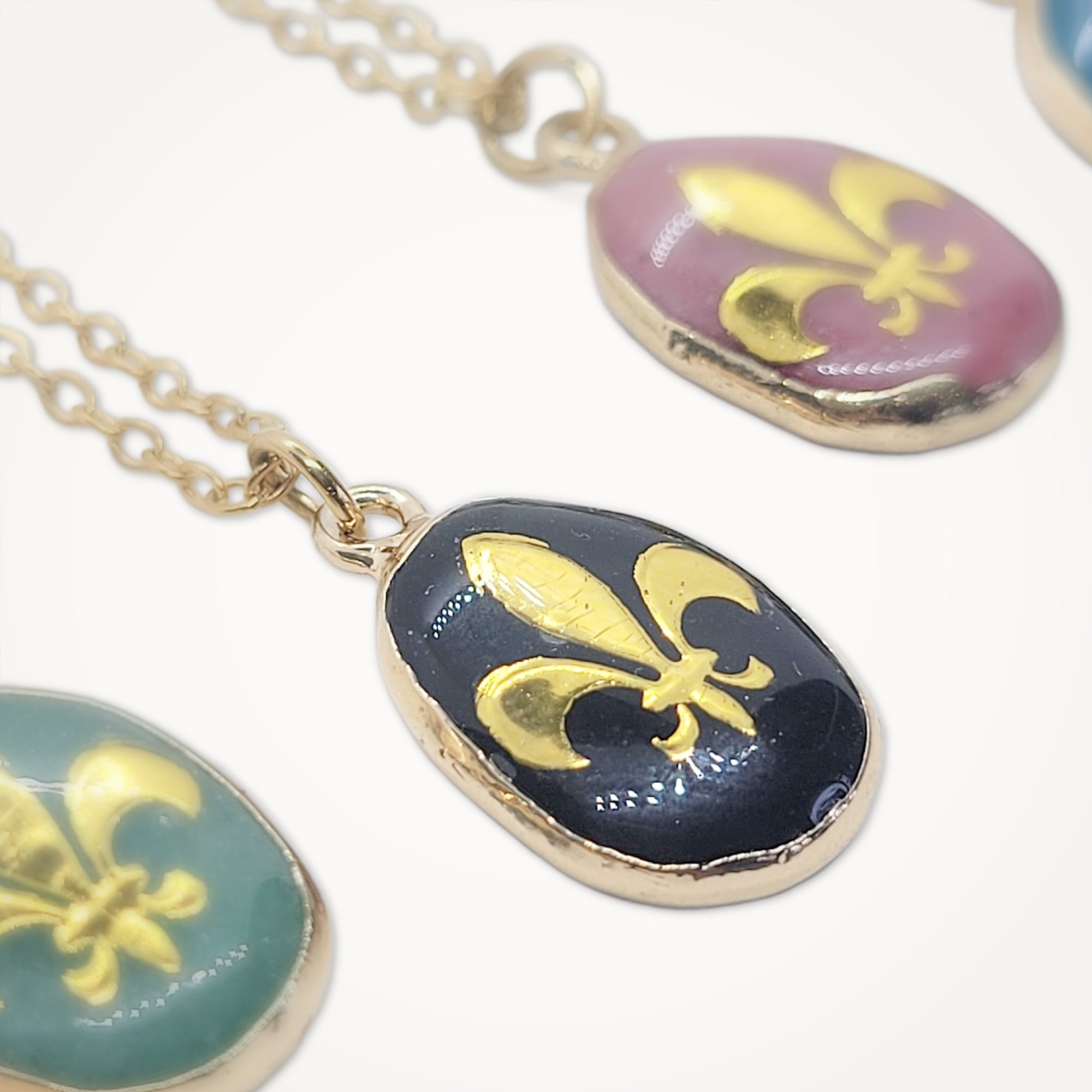 Fleur De Lis Necklace • Choice of Gemstone