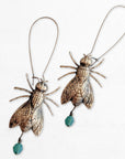 Bejeweled Fly Earrings • Palace Green Opal