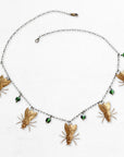Curious Flight Necklace • Green Crystals