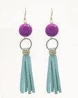 Jade & Suede Earrings • Choice of Color