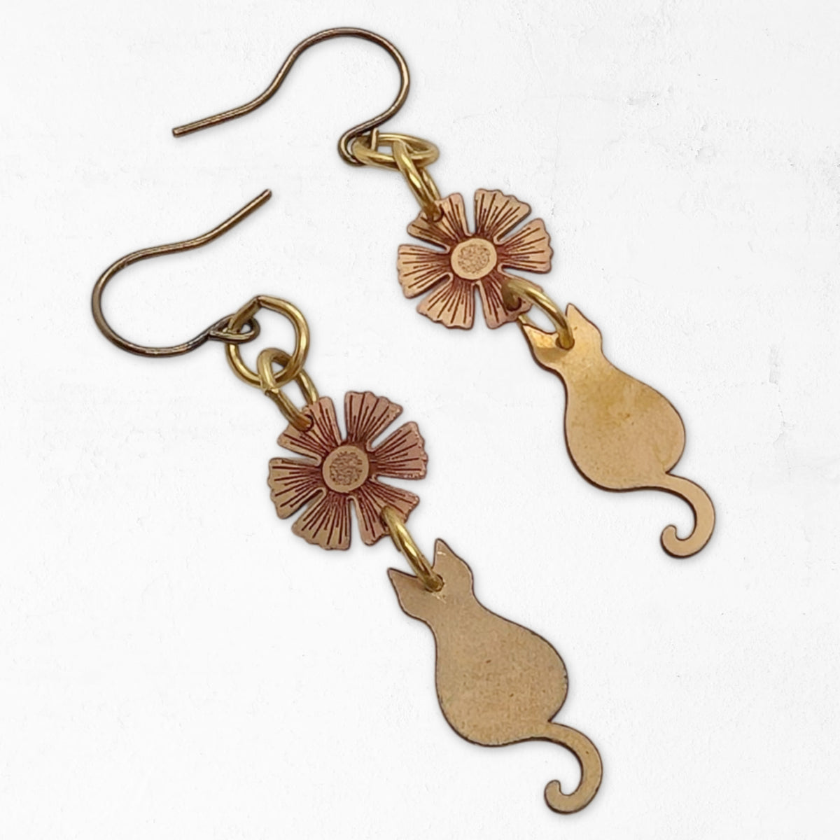 Garden Cat Earrings