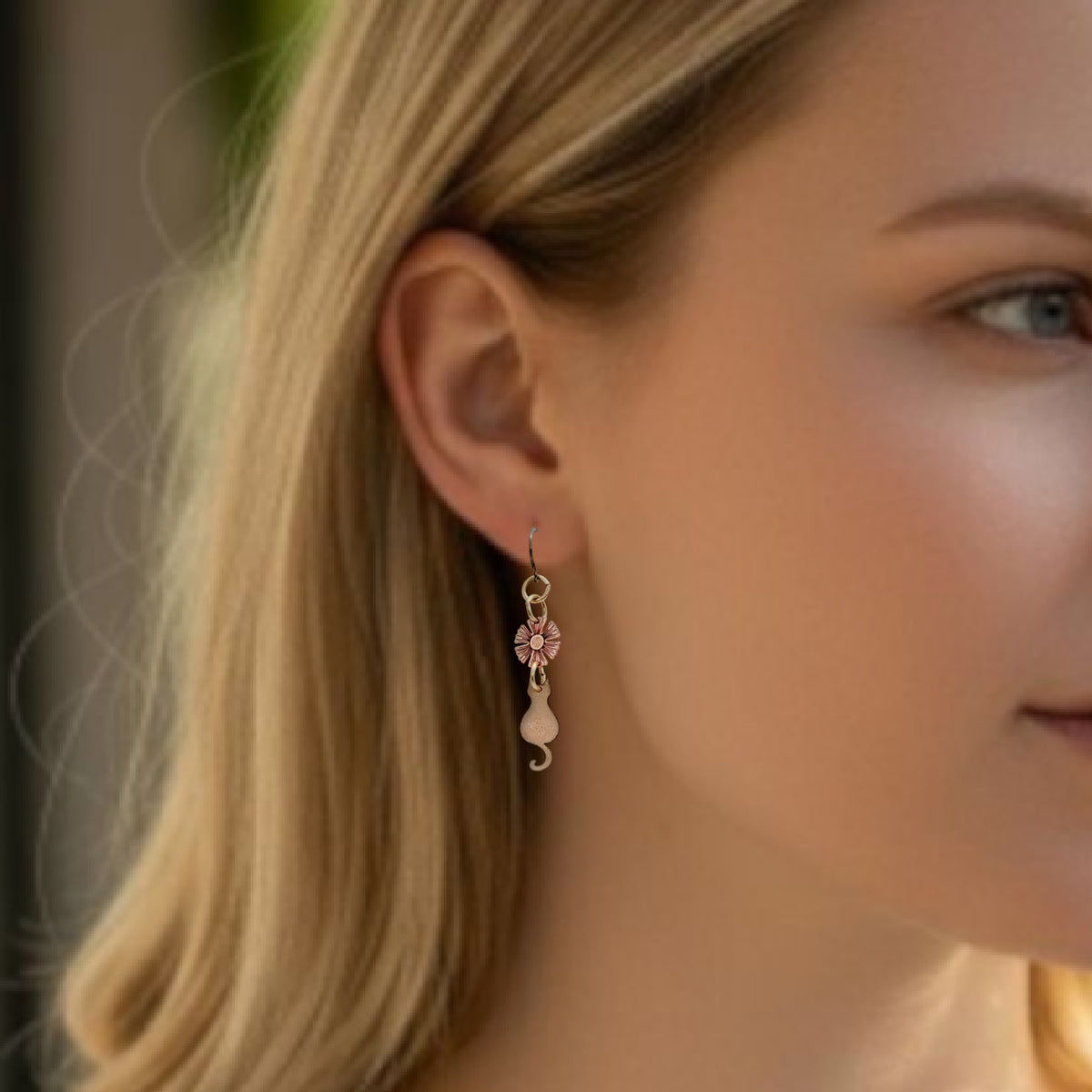 Garden Cat Earrings