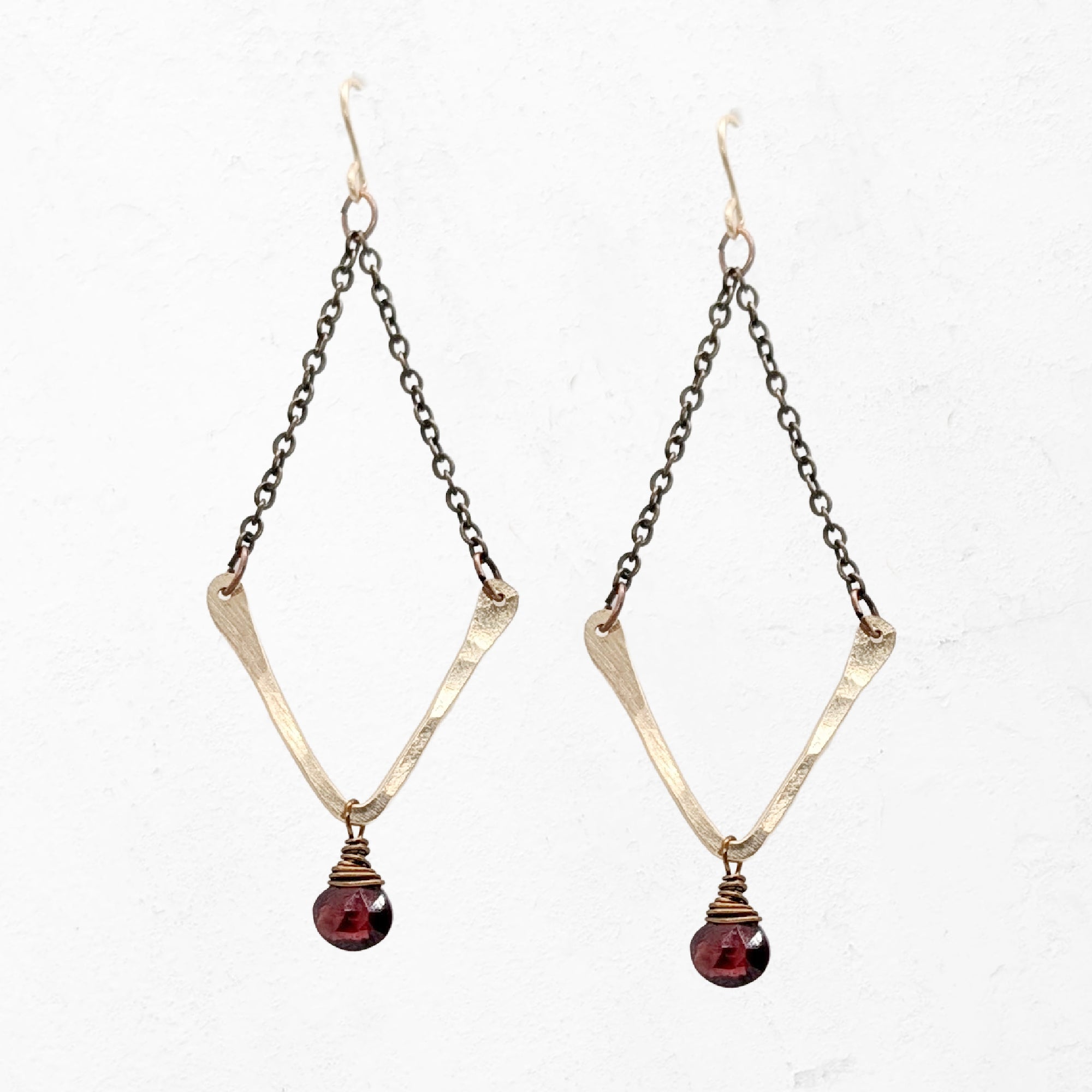 Valley Earrings • Garnet