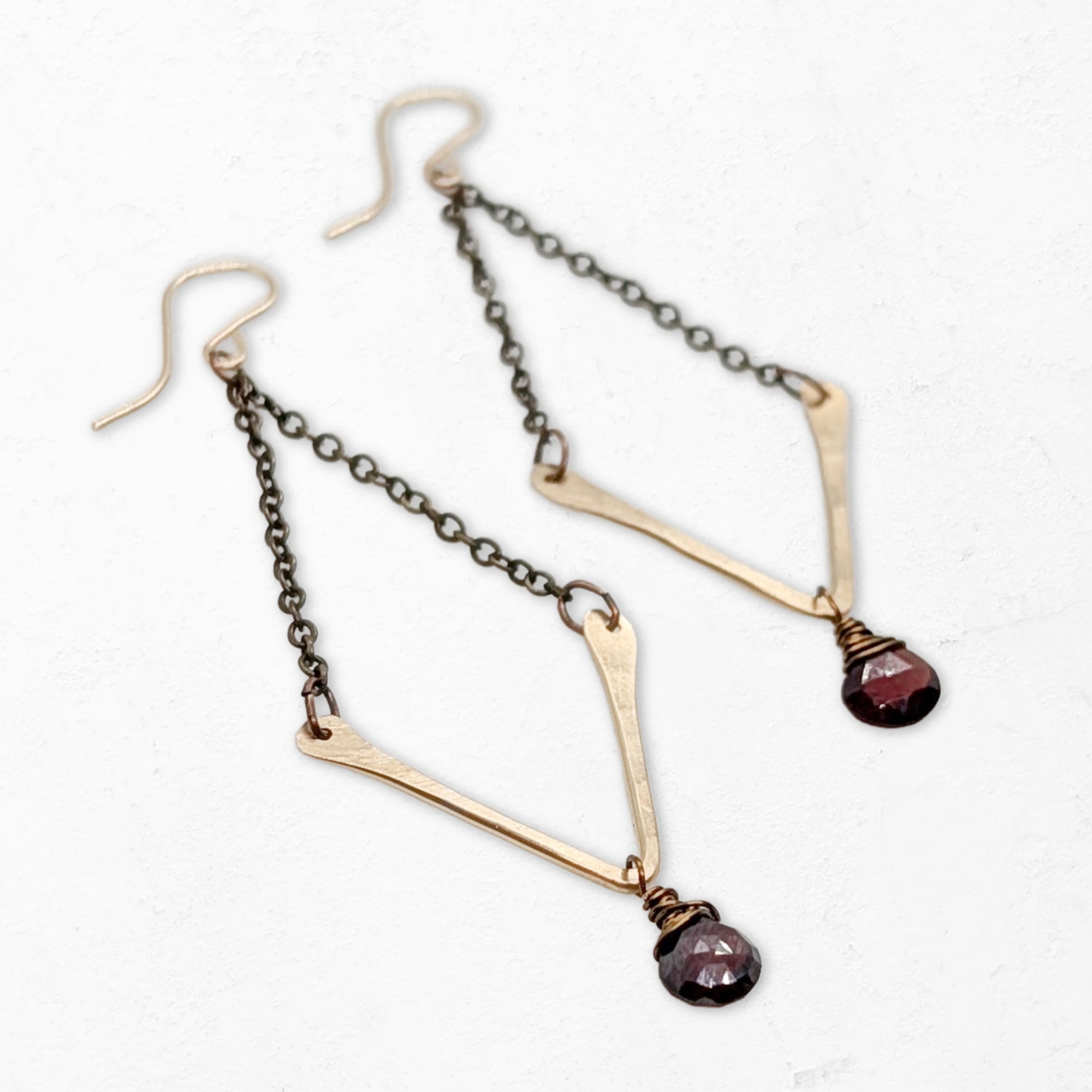 Valley Earrings • Garnet