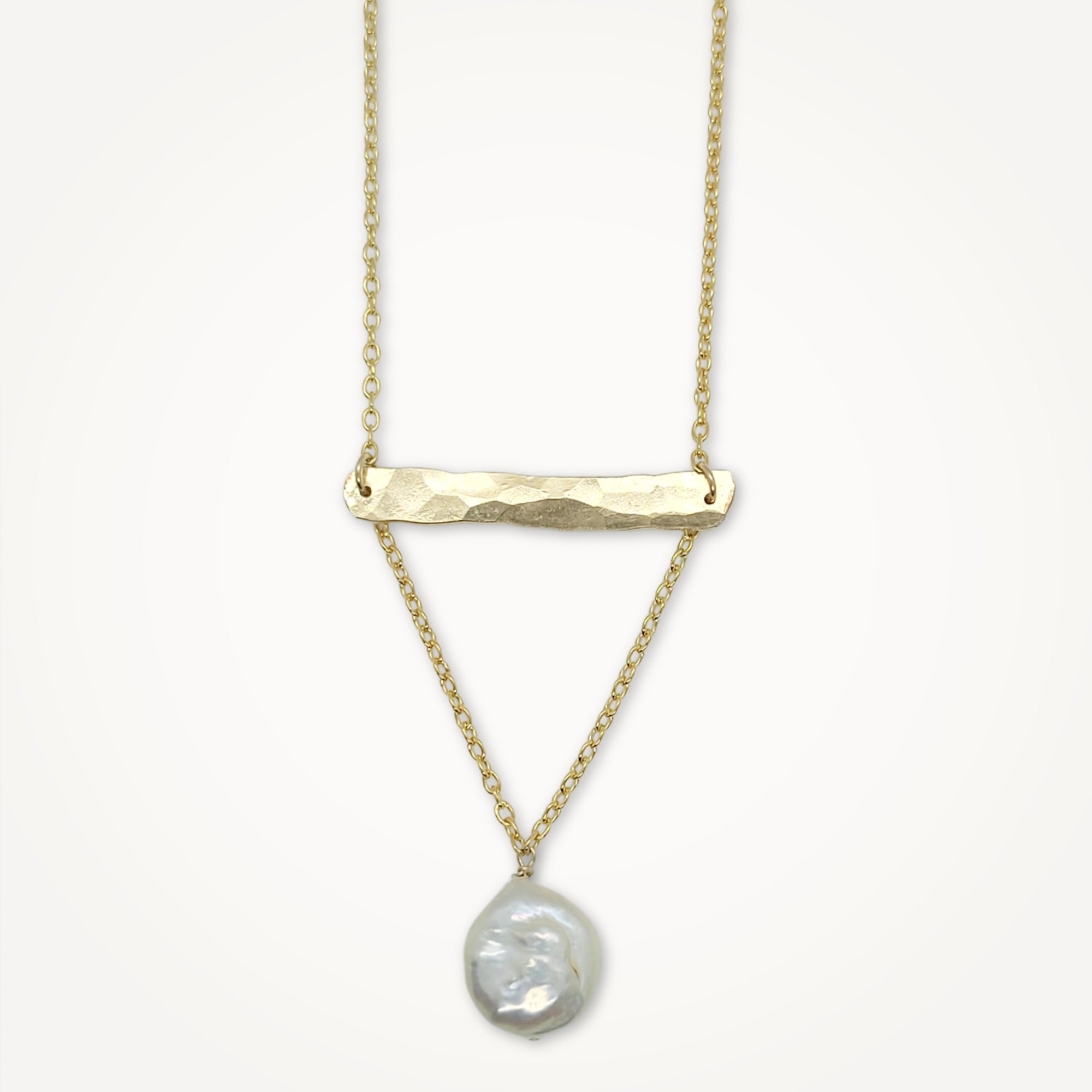 Balance Necklace with Coin Pearl • Silver or Gold