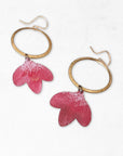 Rosebud Hand Painted Earrings