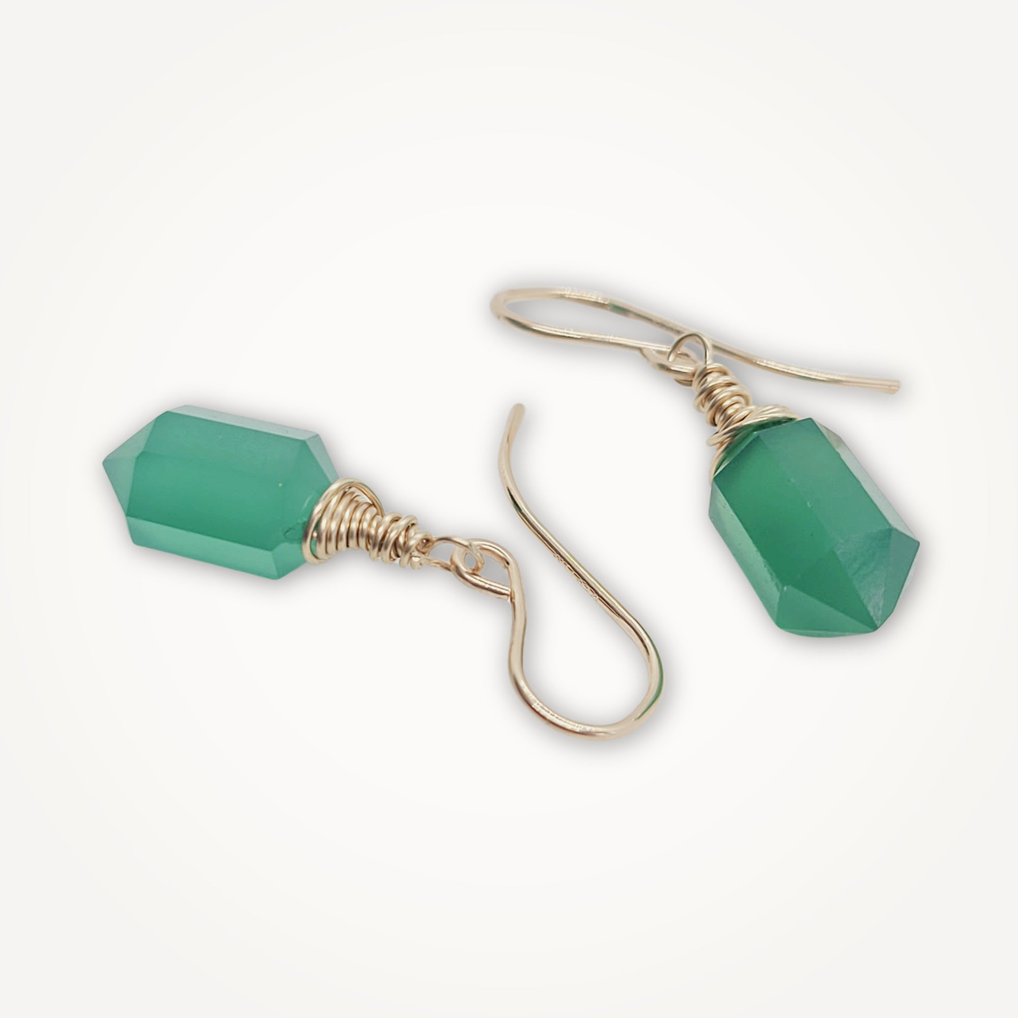 Hexa Crystal Earrings • Choice of Gemstone