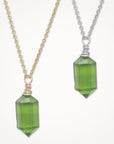 Hexa Crystal Necklace • Choice of Gemstone