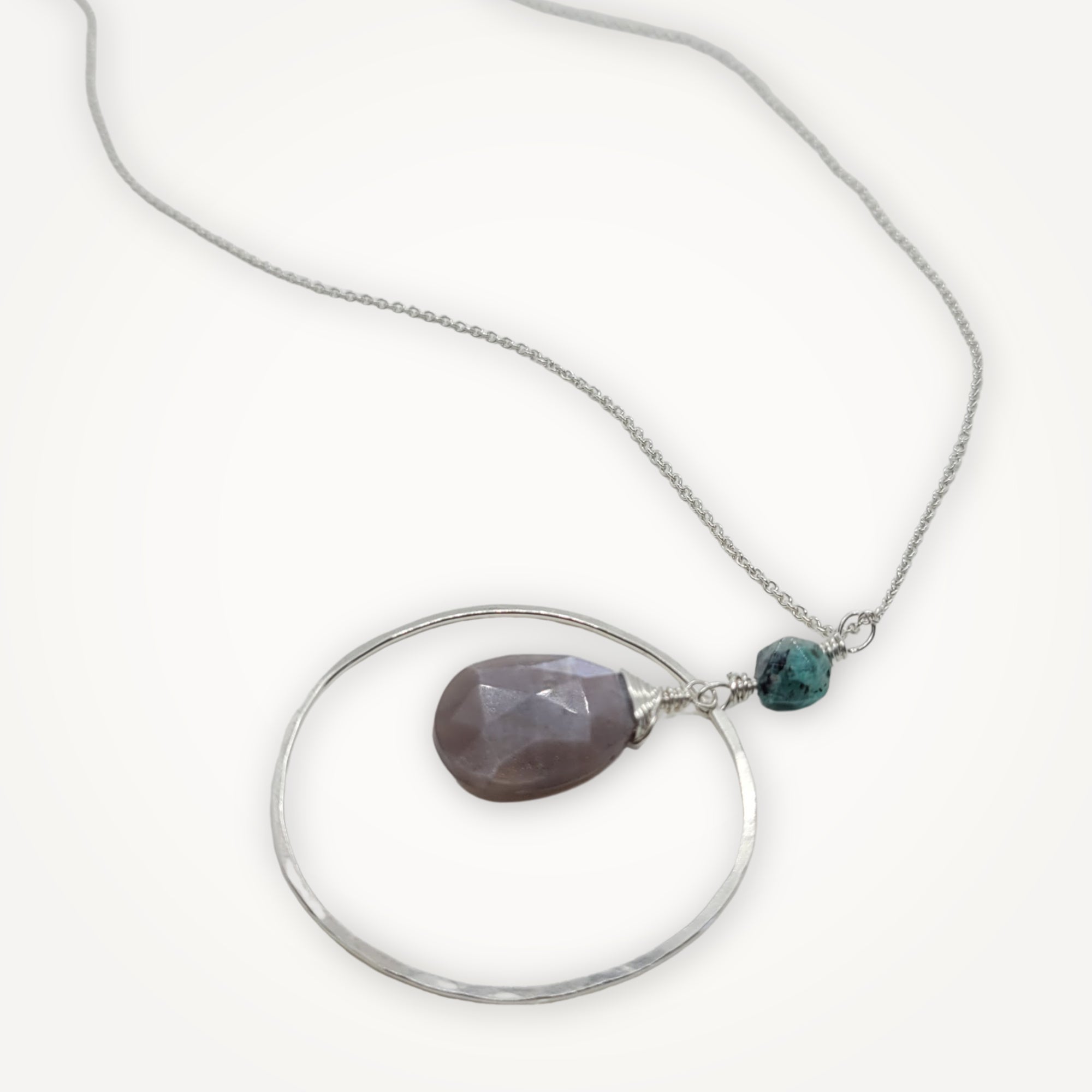 Luna Necklace • Brown Moonstone + Amazonite