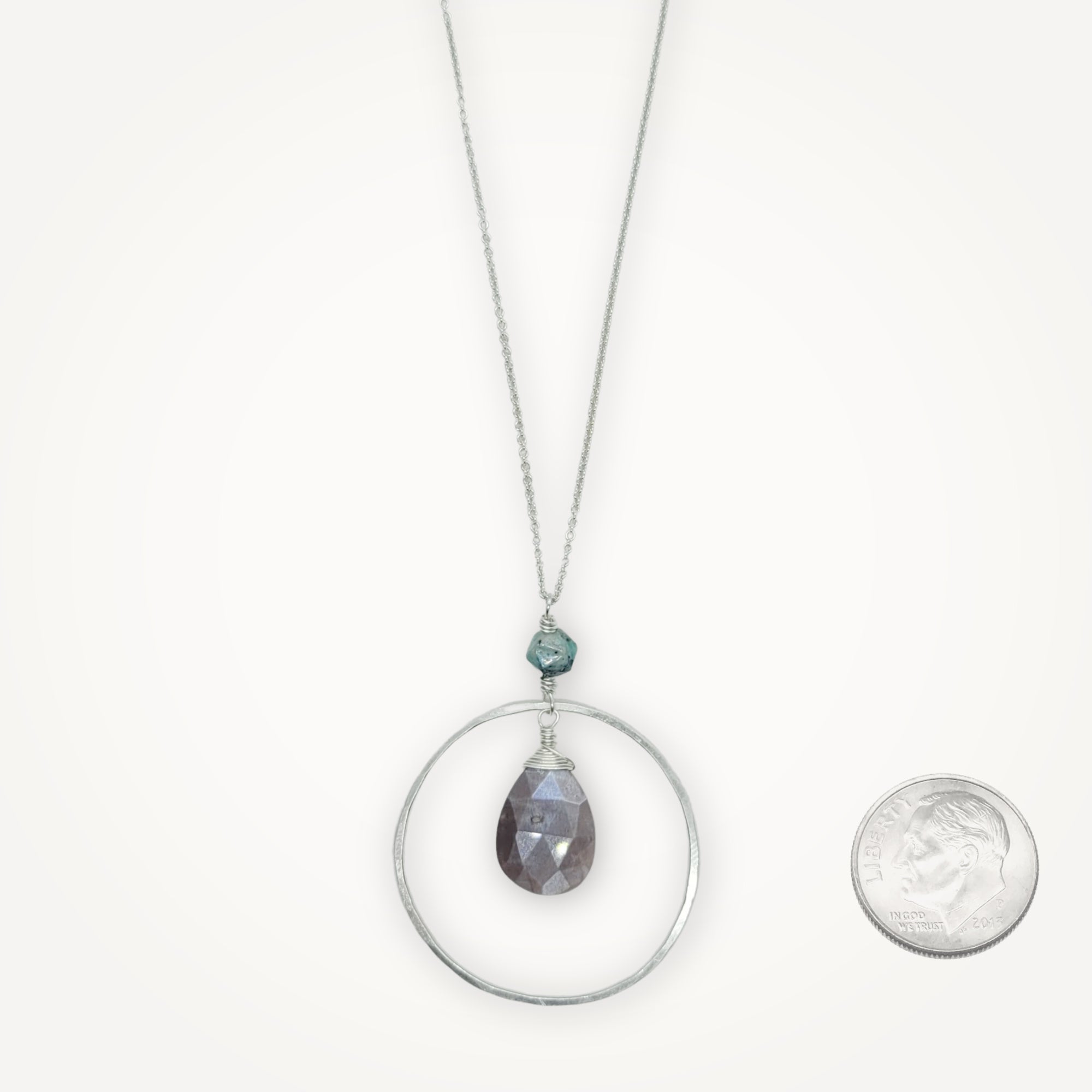 Luna Necklace • Brown Moonstone + Amazonite