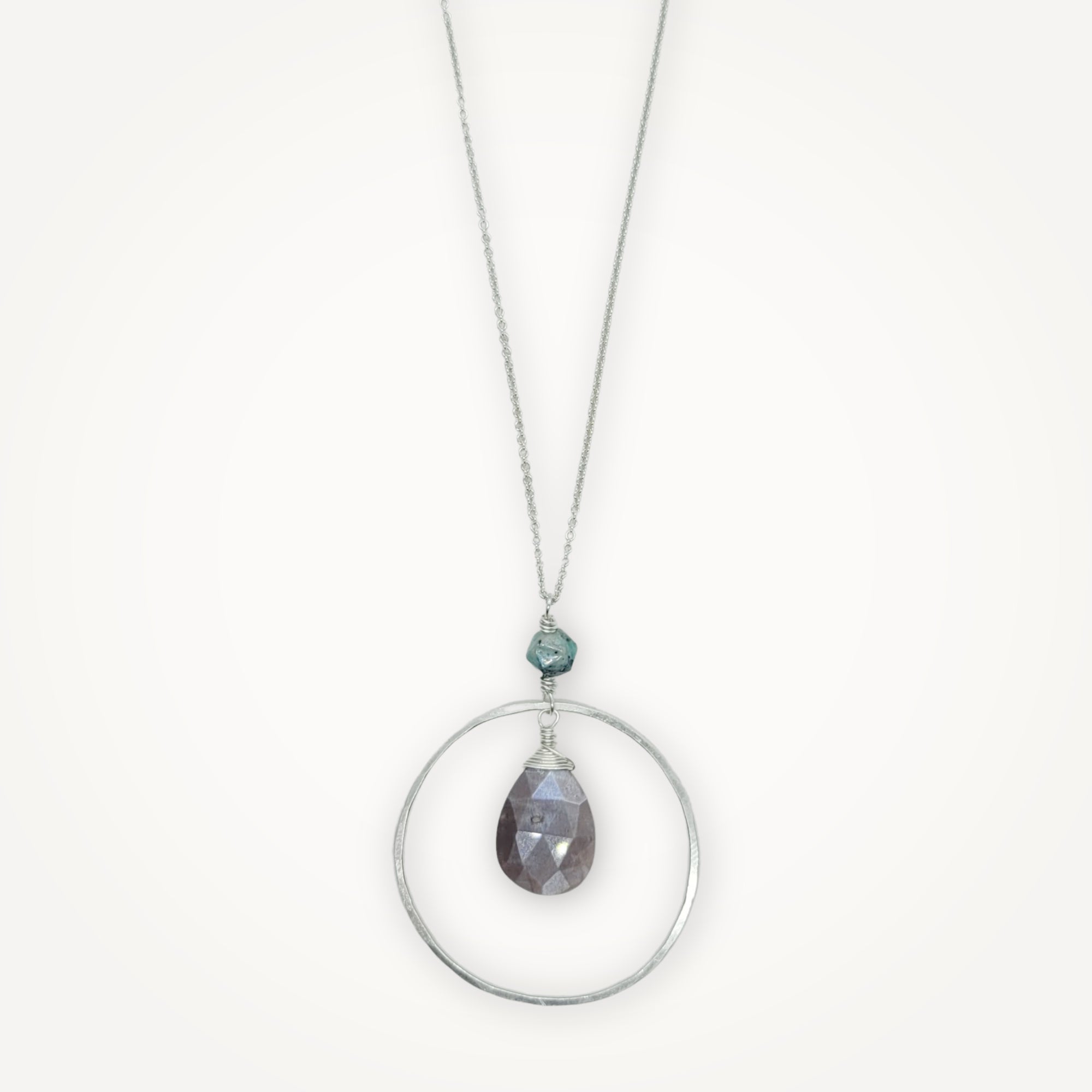Luna Necklace • Brown Moonstone + Amazonite