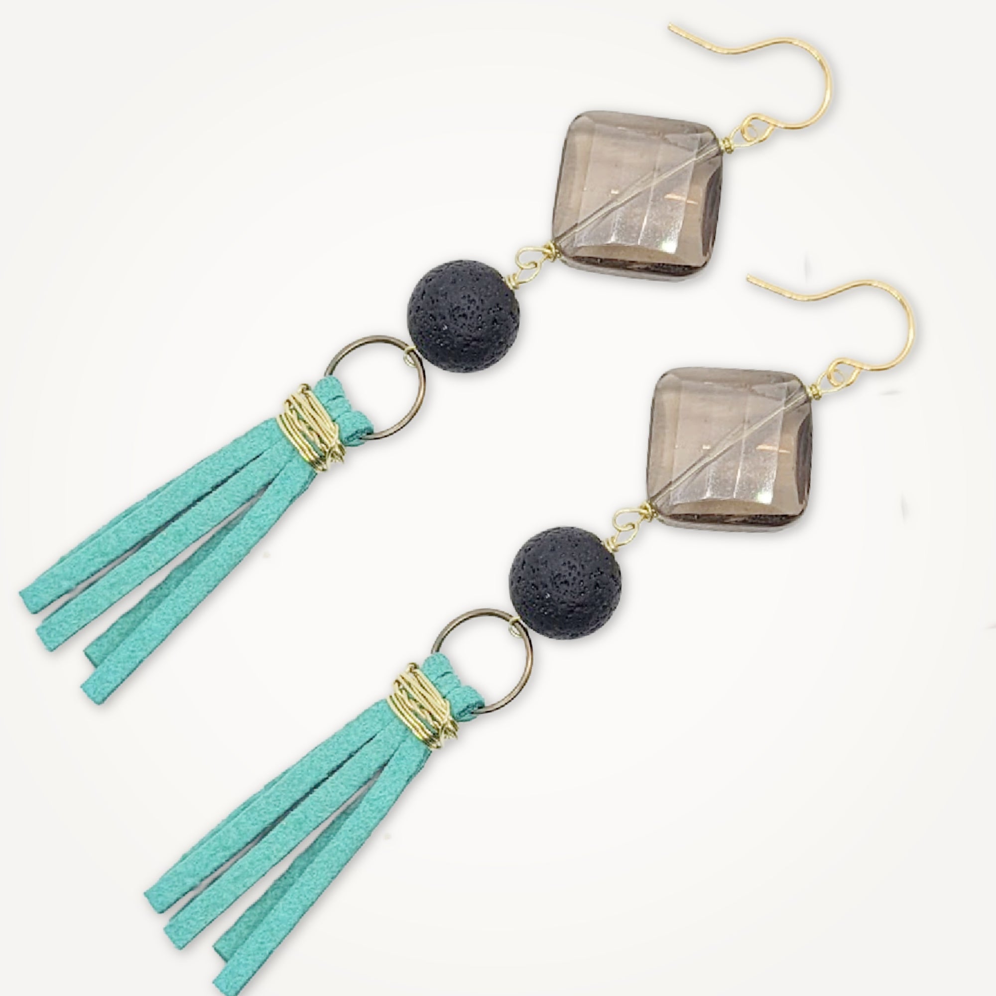 Smoke &amp; Suede Earrings • Choice of Color