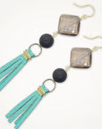 Smoke & Suede Earrings • Choice of Color