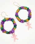 Mardi Gras Earrings King Cake
