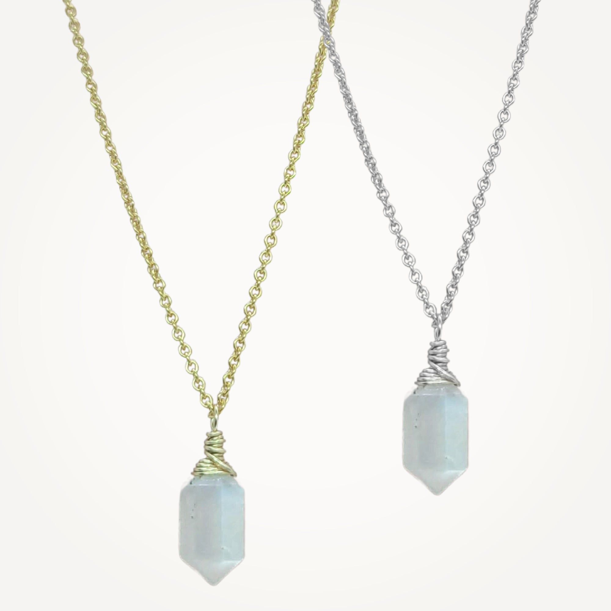 Hexa Crystal Necklace • Choice of Gemstone