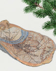 Natchez Mississippi Map Ornament • Oyster Shell