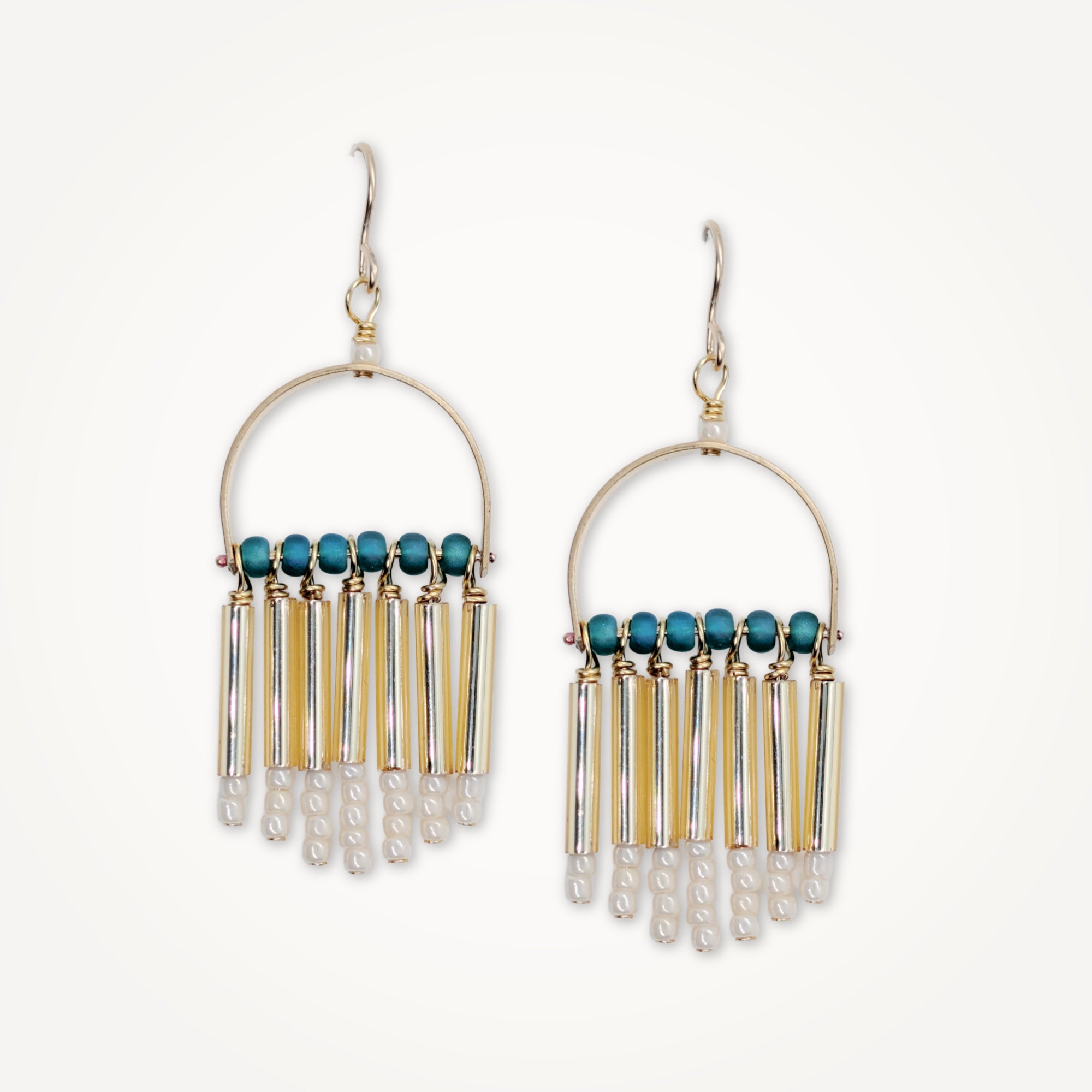 Auric Arc Beaded Earrings
