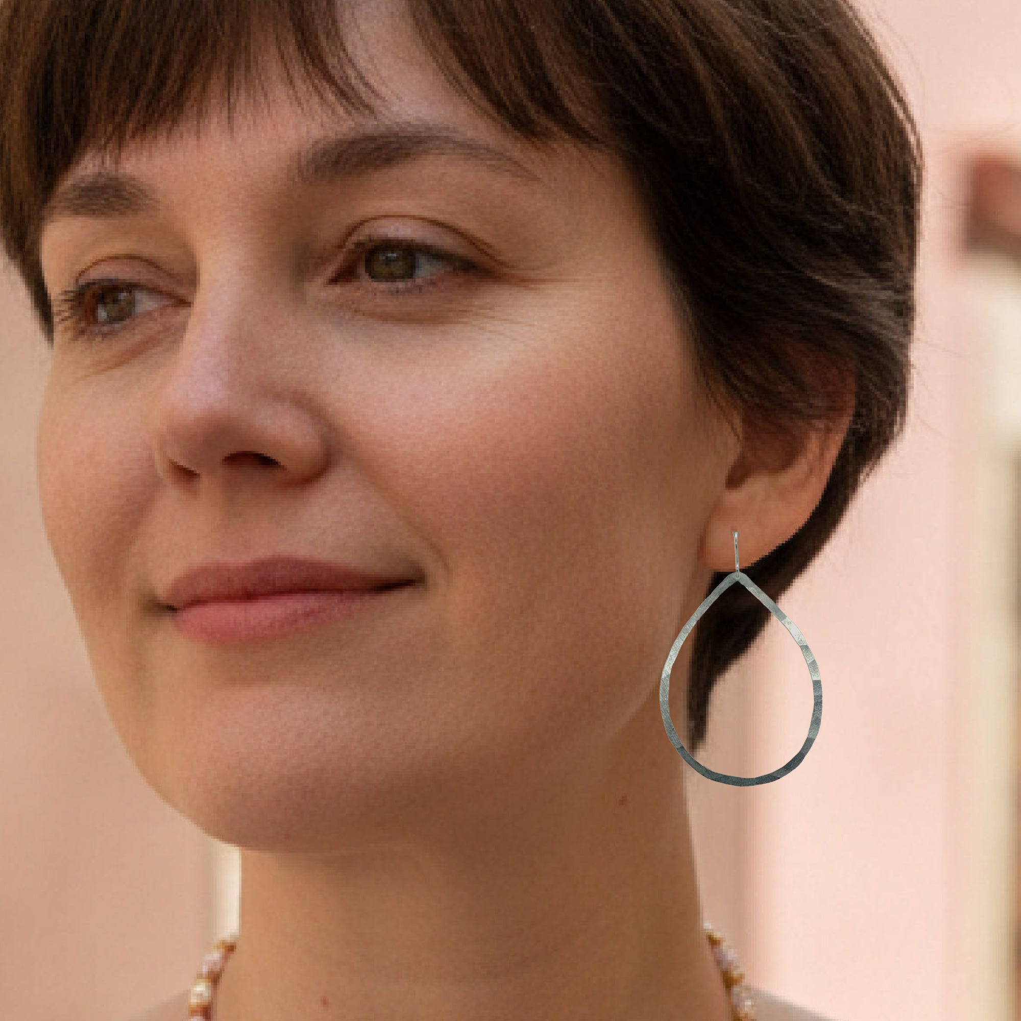 Organic Teardrop Earrings • Large
