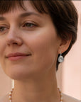 Etched Oyster Earrings