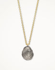 Etched Oyster Pendant Necklace