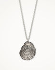 Etched Oyster Pendant Necklace