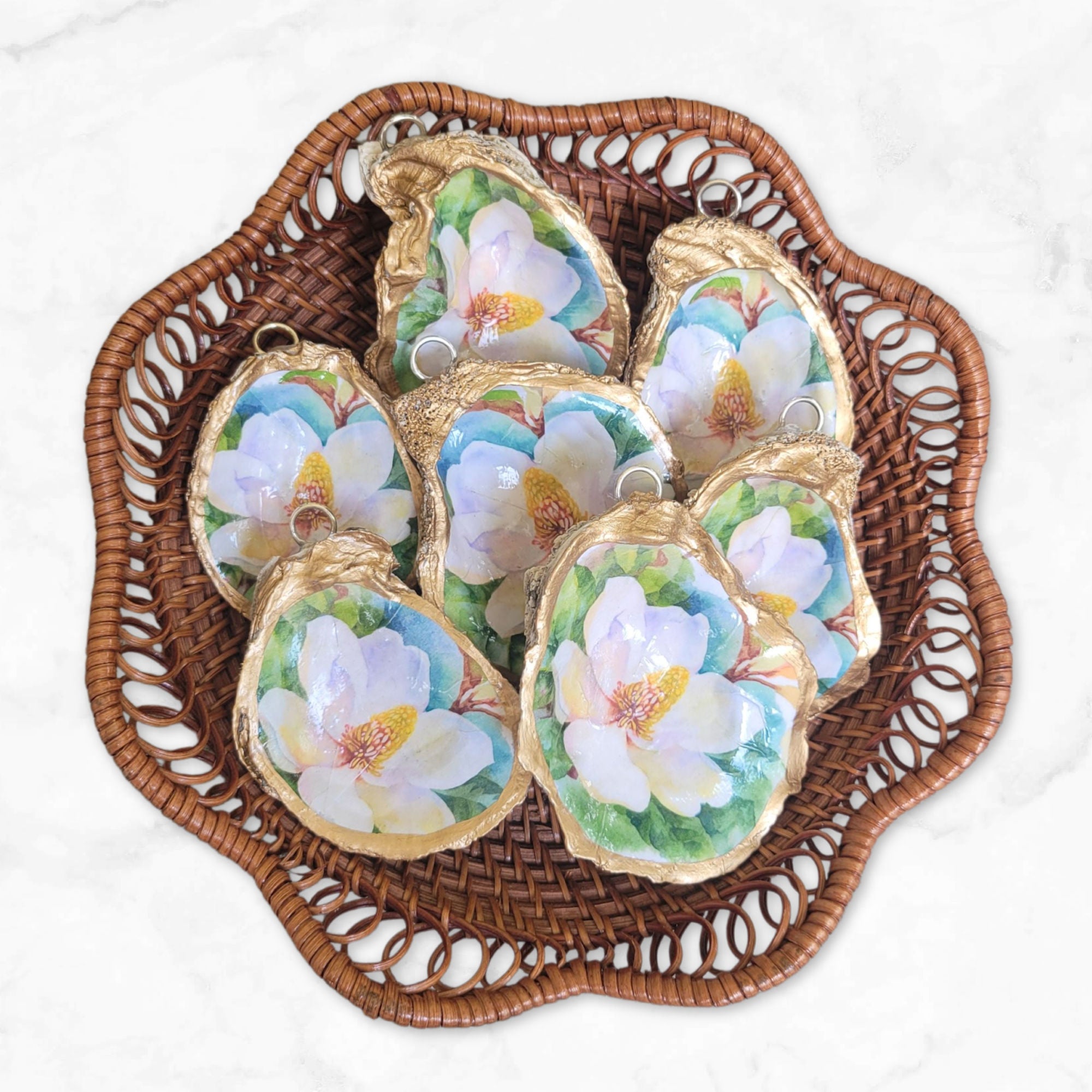Magnolia Ornament • Oyster Shell