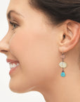 Revel Earrings • Citrine, Sunstone, Turquoise