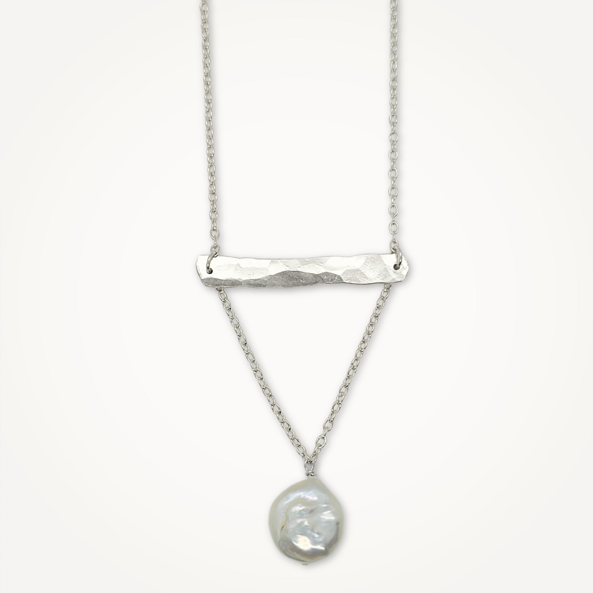 Balance Necklace with Coin Pearl • Silver or Gold