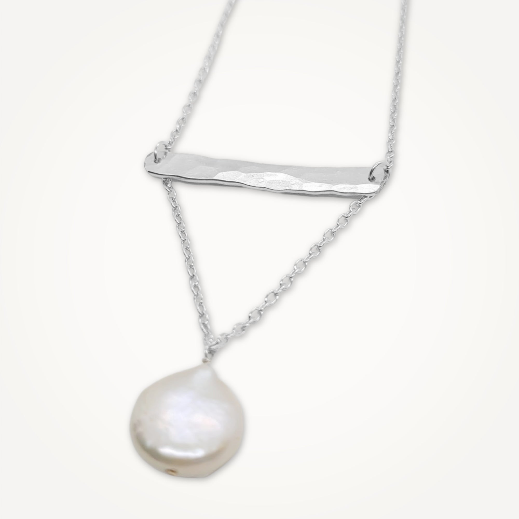 Balance Necklace with Coin Pearl • Silver or Gold