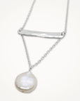 Balance Necklace with Coin Pearl • Silver or Gold