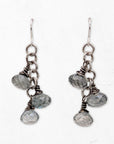 Briolette Cluster Earrings • Smoke Quartz