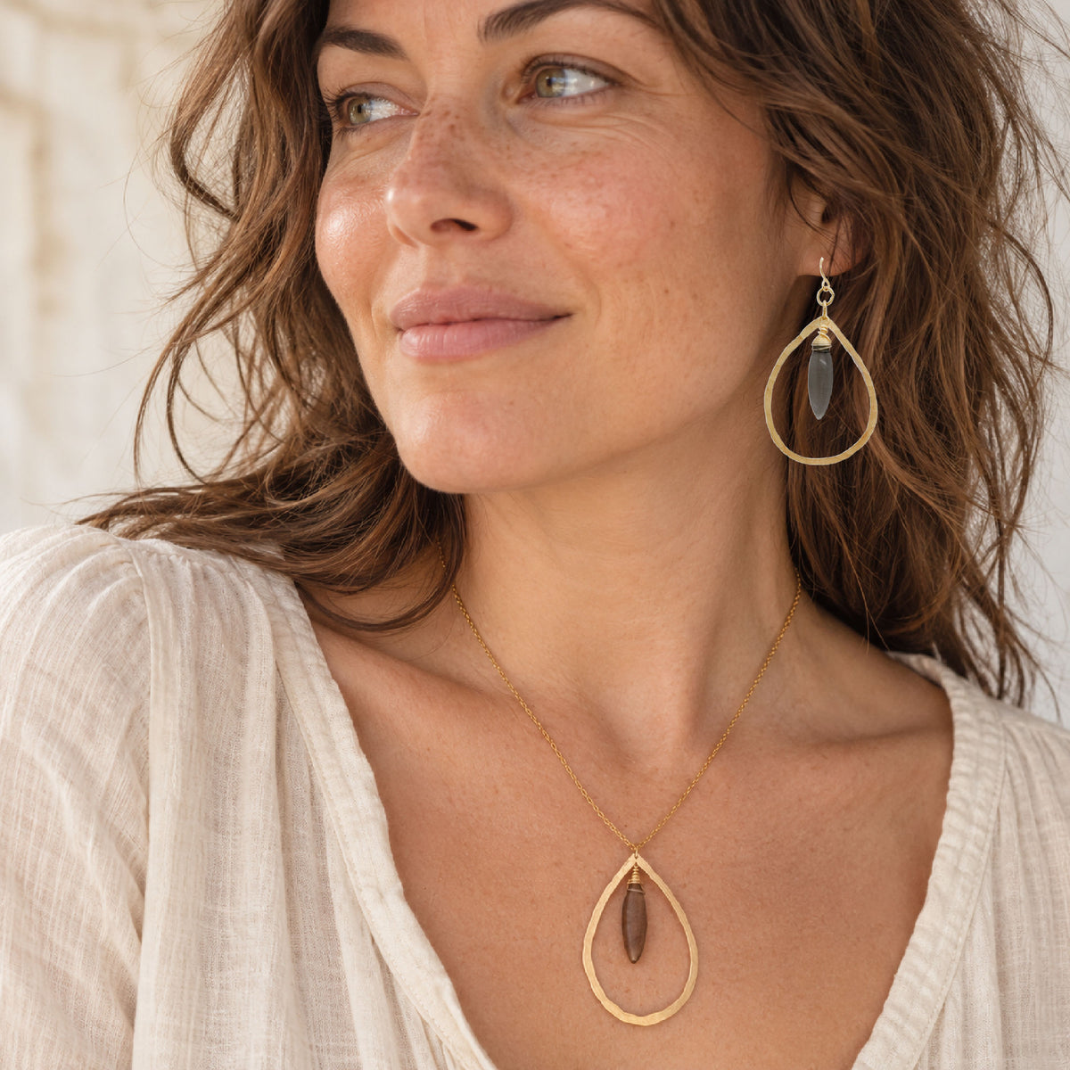 Smoke + Gold Earrings