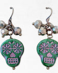 Sugar Skull Earrings • Crystal