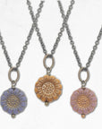 Sunflower Necklace • Czech Glass