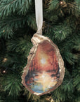 Swamp Sunset Ornament • Oyster Shell