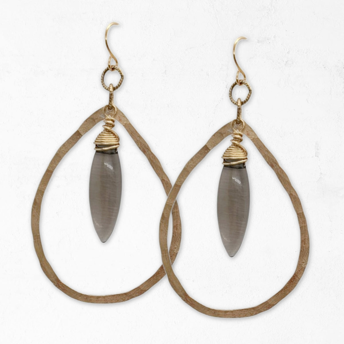 Smoke + Gold Earrings