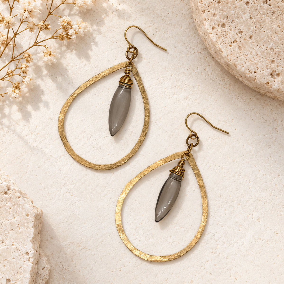 Smoke + Gold Earrings