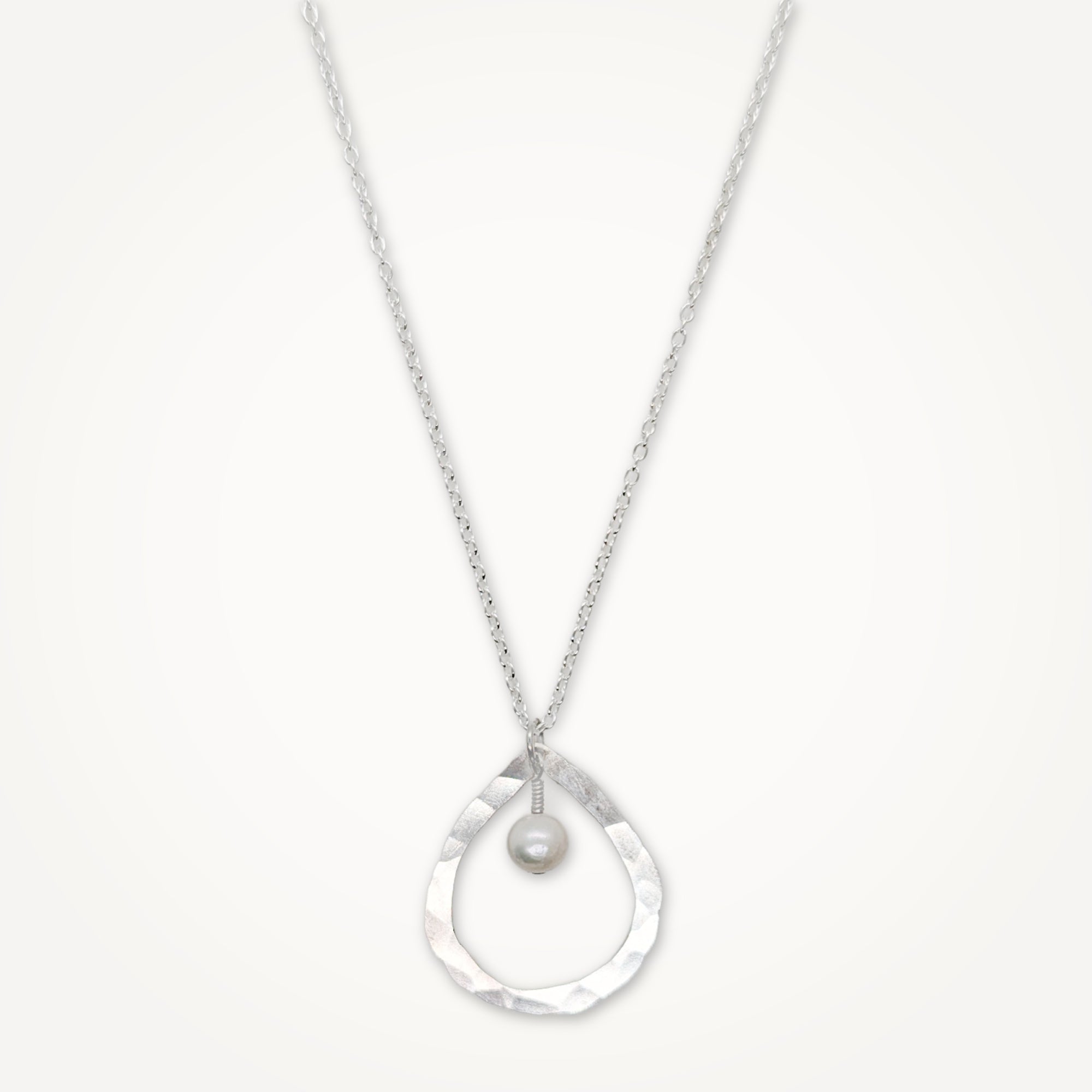Organic Teardrop Necklace • Freshwater Pearl