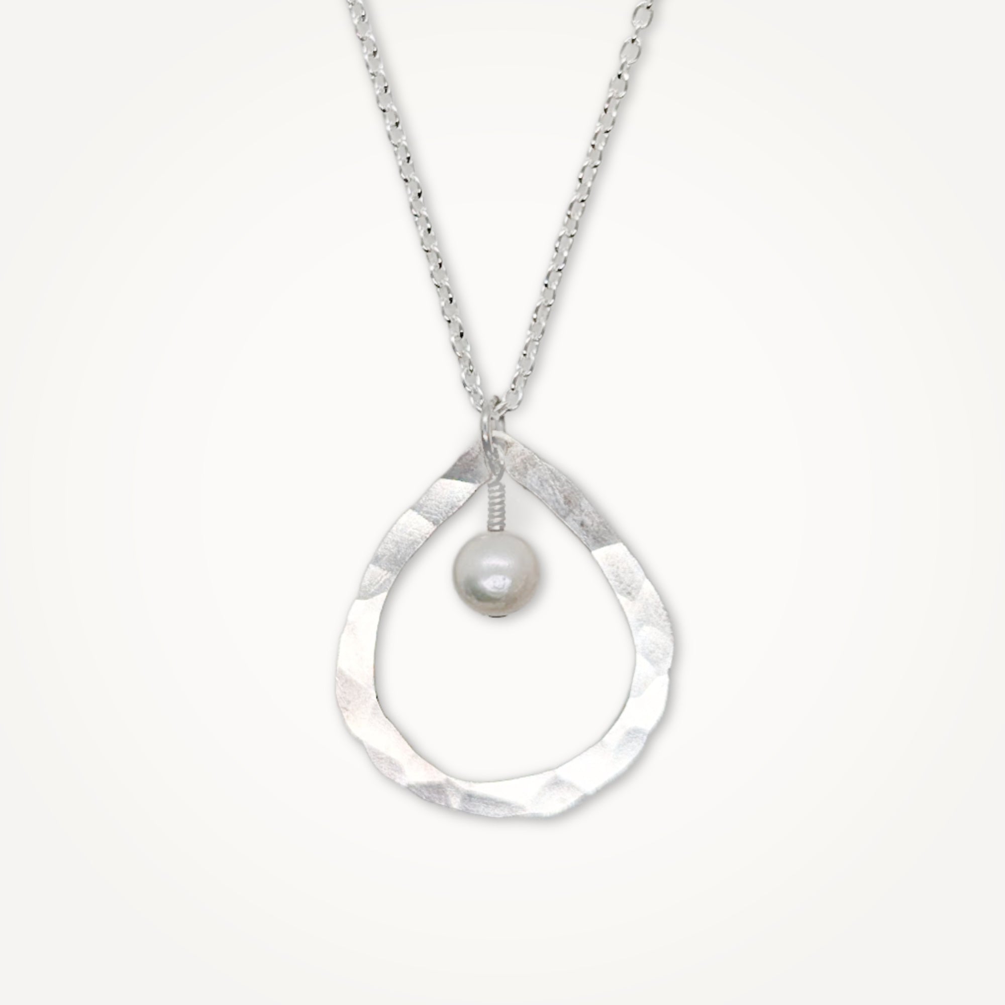 Organic Teardrop Necklace • Freshwater Pearl