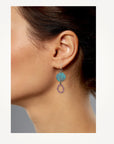 Garnet & Verdigris Earrings