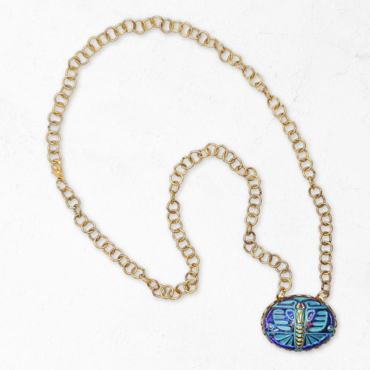 Vintage Button Necklace • Deco Butterfly